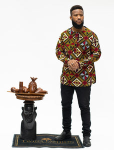 Long Sleeve Akin Ankara Shirt