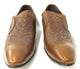 Men Light Brown with Spot Details Leather Shoes