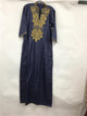 African Gold Embroidery Bazin Dress