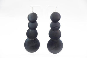 4 Circles Earrings black