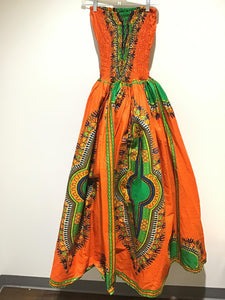 Ankara long Dress S01