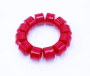 Small Stretchy African Bracelet Red S01