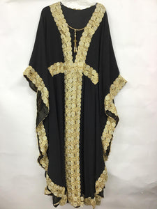 Long Kaftan Crystal Sequence Dress