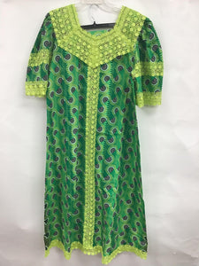 African Lace Ankara Gown S01