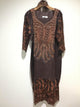 African Embroidery Solid Stone Dress