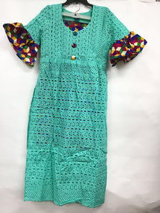 Lace Dress with Multi-Color Design