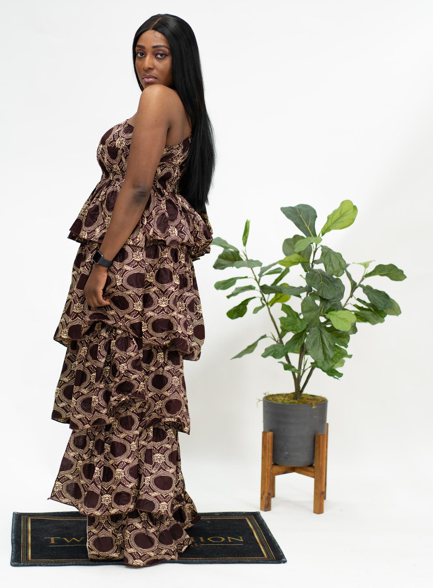 layered ankara dress African print layer dress, Ankara dresses, African prom dresses, African clothing for women, African mermaid dress, African wedding dress
