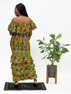 Ankara 3 Layer Mermaid Kente Dress