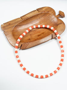 African Necklace Coral Two-Tone