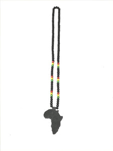 Ebony Wood Africa Necklace S01