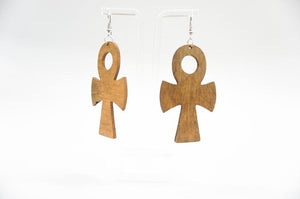 Ankh S1 Tan Earrings