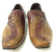 Men Brown Gator Skin Leather Shoes