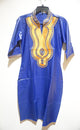 African Gold Embroidery Bazin Dress