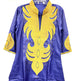 African Gold Embroidery Bazin Dress