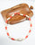 African Necklace Coral Two-Tone & Large Pendent