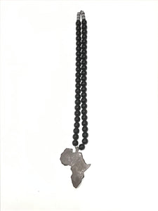 Ebony Wood Africa Necklace S01