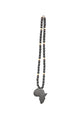 African Black wooden Bead with African Art