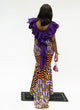 Ankara Mermaid Purple Tail Kente Print