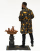 Mud Cloth Long Jacket Trench Coat