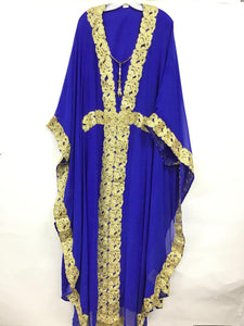 Long Kaftan Crystal Sequence Dress