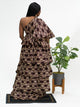 One Side Off Shoulder Ankara Long Layered Dress