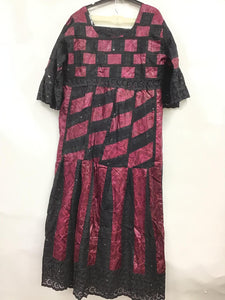 African Lace Mix Dress S9