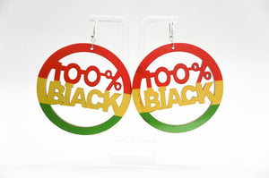 100% Black Earrings